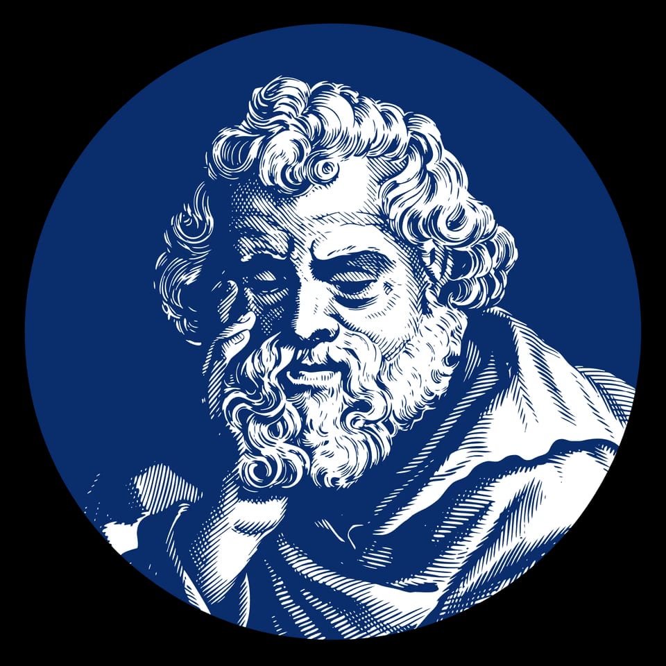 O medalhão do Instituto: Euclides, em gravura